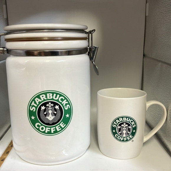Vintage (former Logo), Starbucks set (canister and mug) - Picture 1 of 11